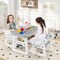 3-Piece HDPE Plastic Activity Table and Chairs Set with Storage Ideal for Kids Room